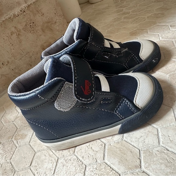 See Kai Run Toddler Navy and White High-Top Shoes - Picture 4 of 8